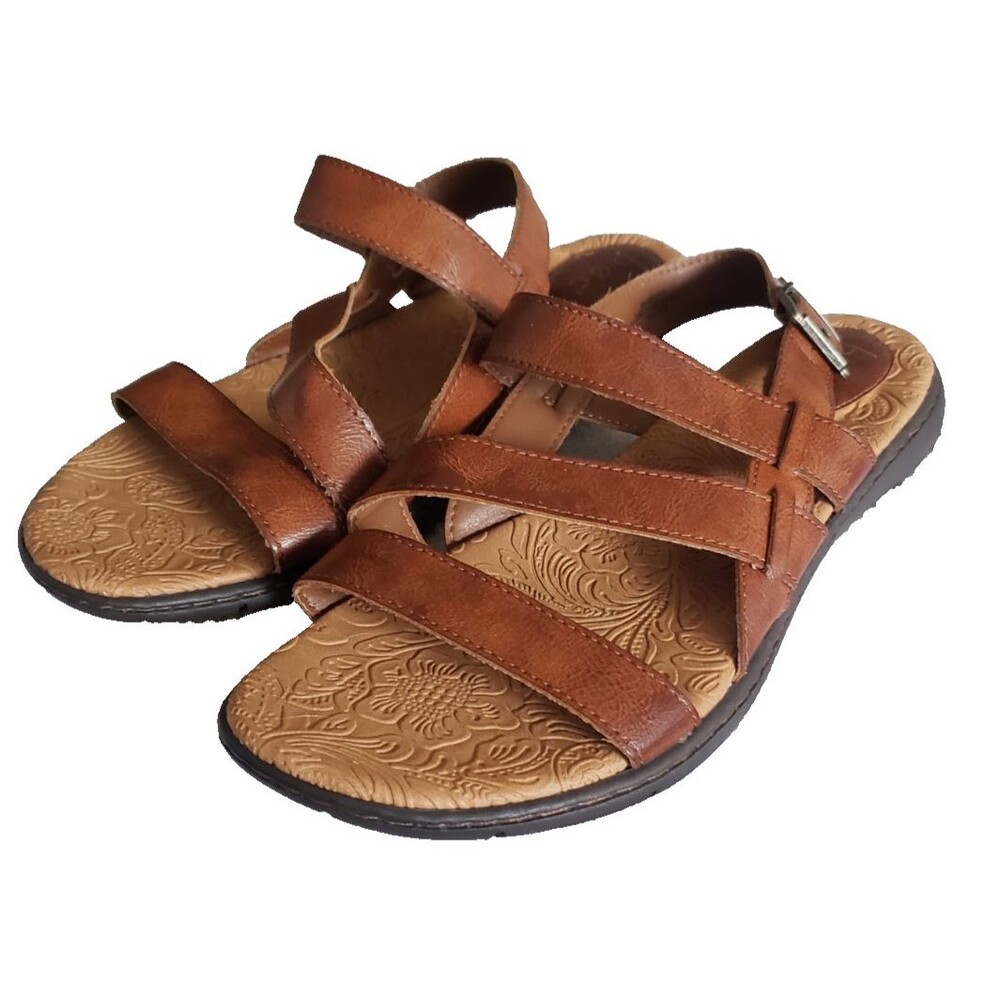 BOC Born Concept Women's Brown Slingback Flat Sandals Size 11M
